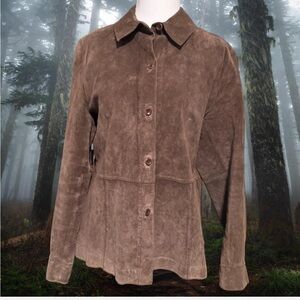 Siena Studio Leather Suede Brown Utility Jacket